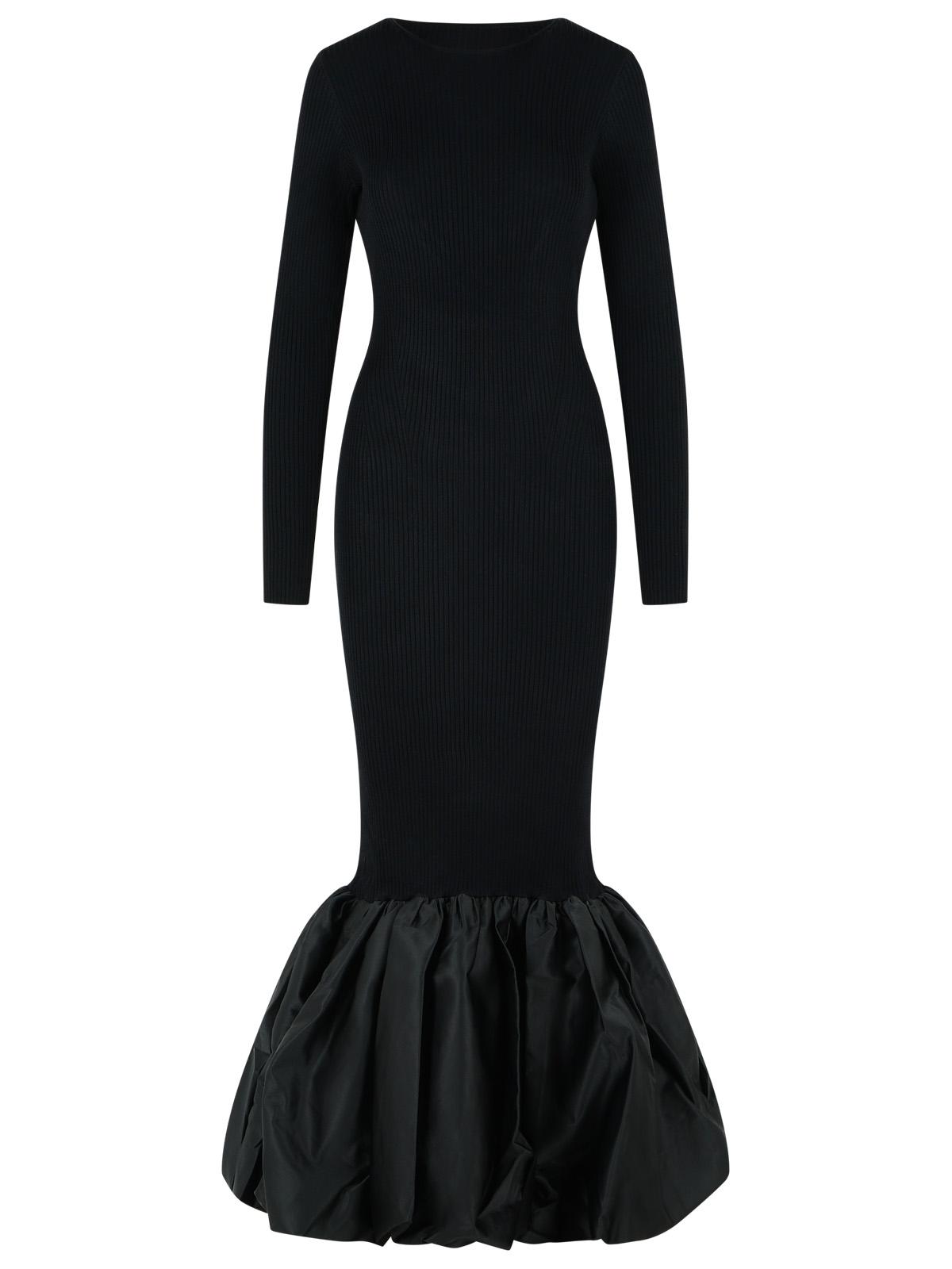 Rotate Long Dress In Black Viscose Blend Women ROTATE