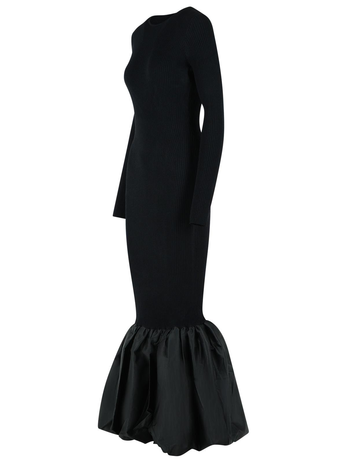 Rotate Long Dress In Black Viscose Blend Women ROTATE