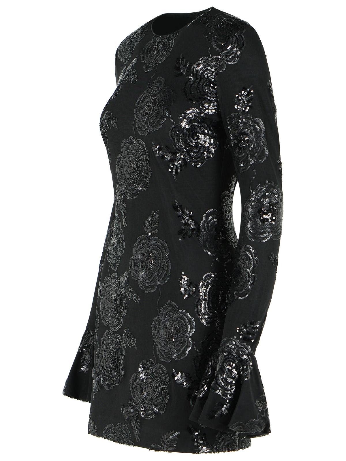 Rotate Black Polyester Mini Dress Women ROTATE