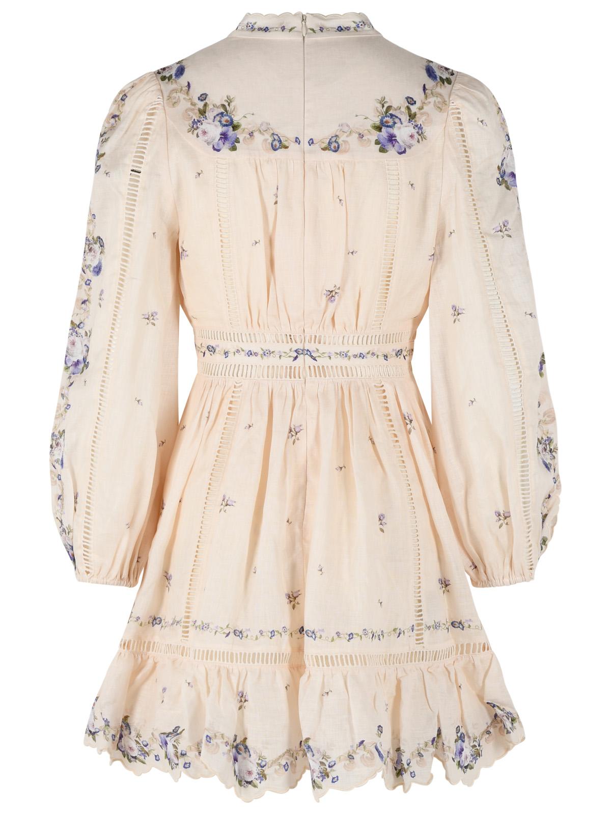 Zimmermann 'Patience' Peach Linen Dress Women ZIMMERMANN