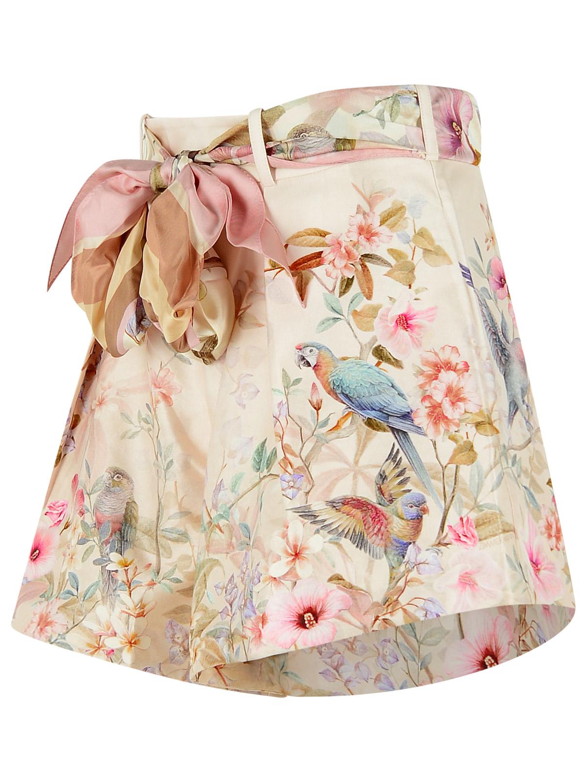 Zimmermann 'Rebellion' Silk And Cream Cotton Shorts Women ZIMMERMANN