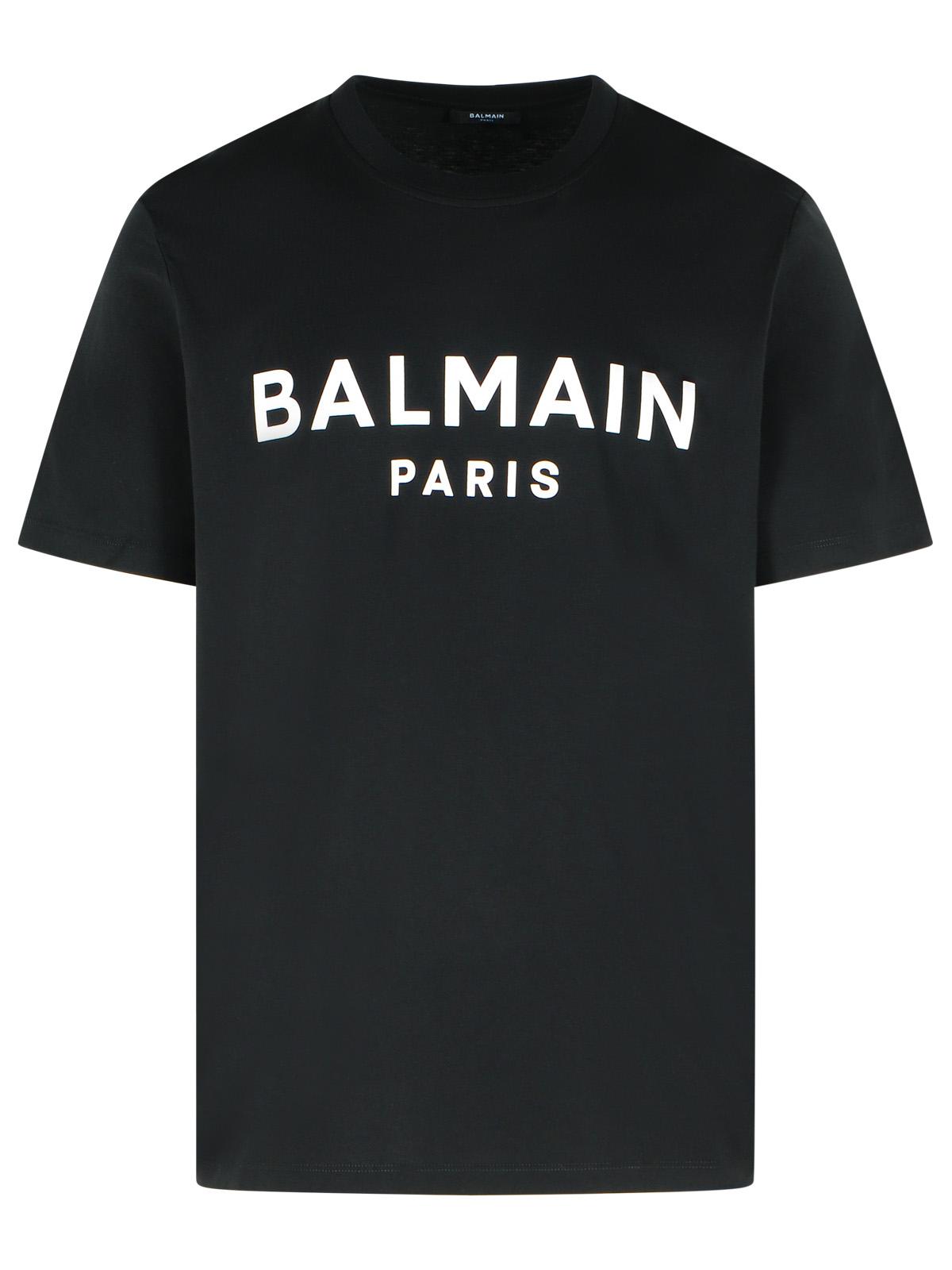 Balmain Black Cotton T-Shirt Men BALMAIN