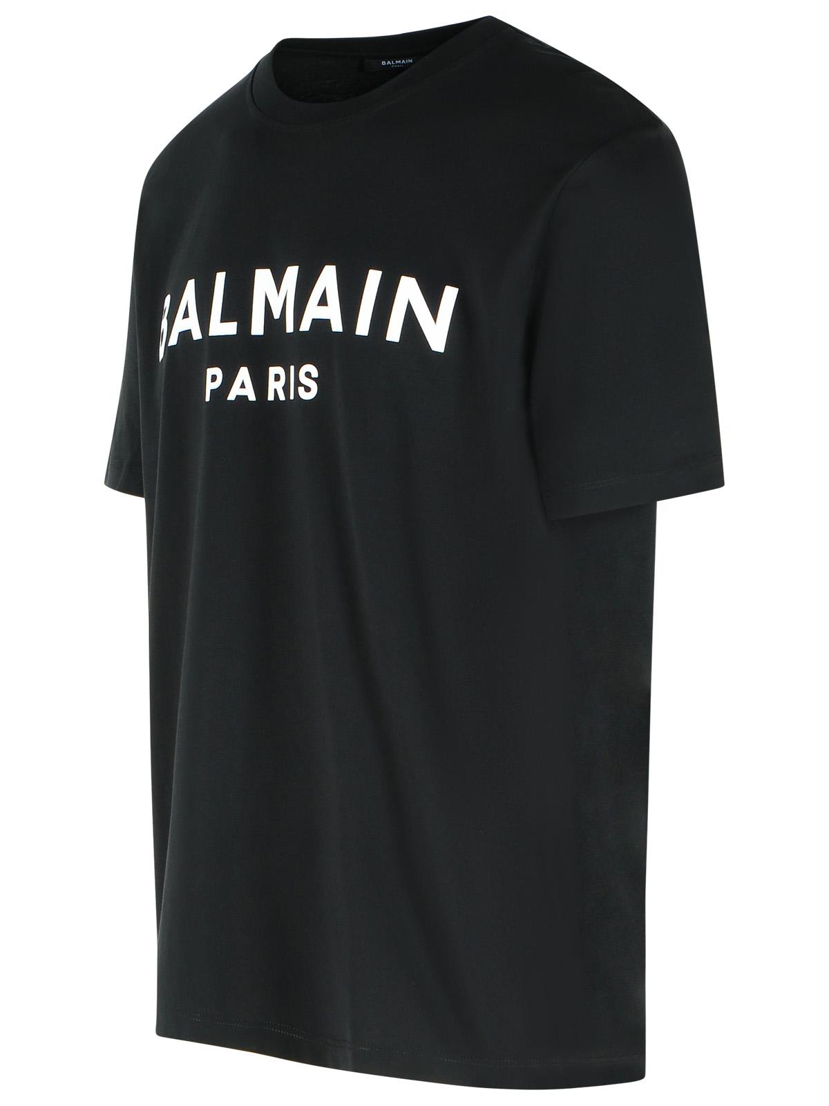 Balmain Black Cotton T-Shirt Men BALMAIN