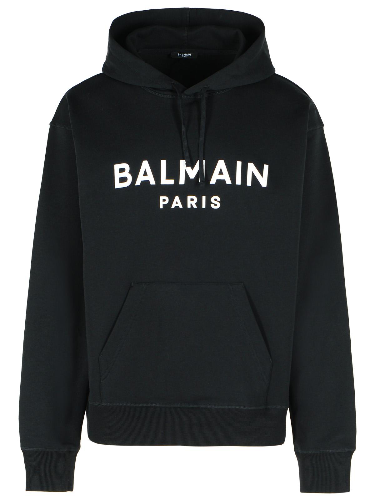 Balmain Black Cotton Sweatshirt Men BALMAIN
