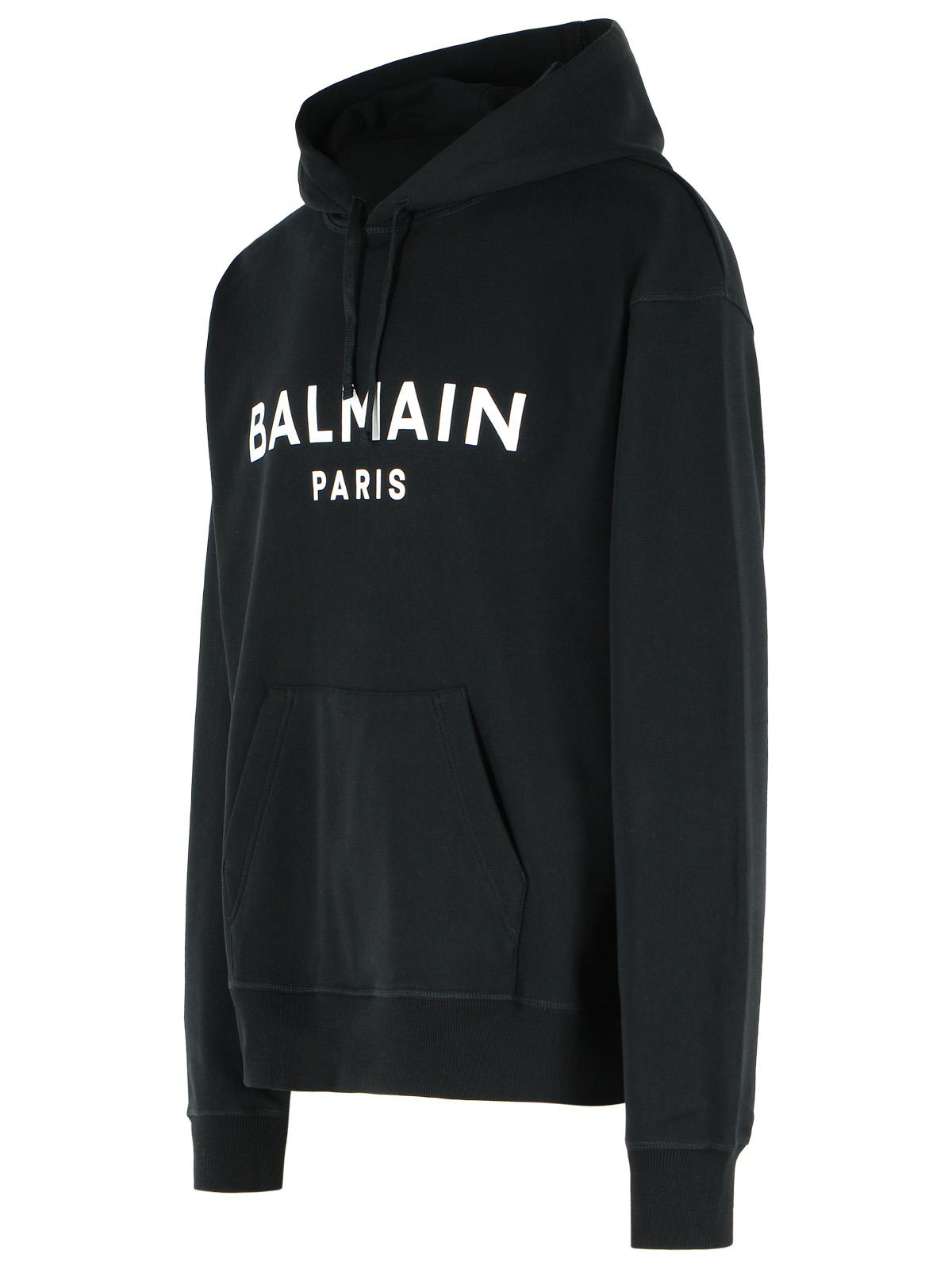 Balmain Black Cotton Sweatshirt Men BALMAIN