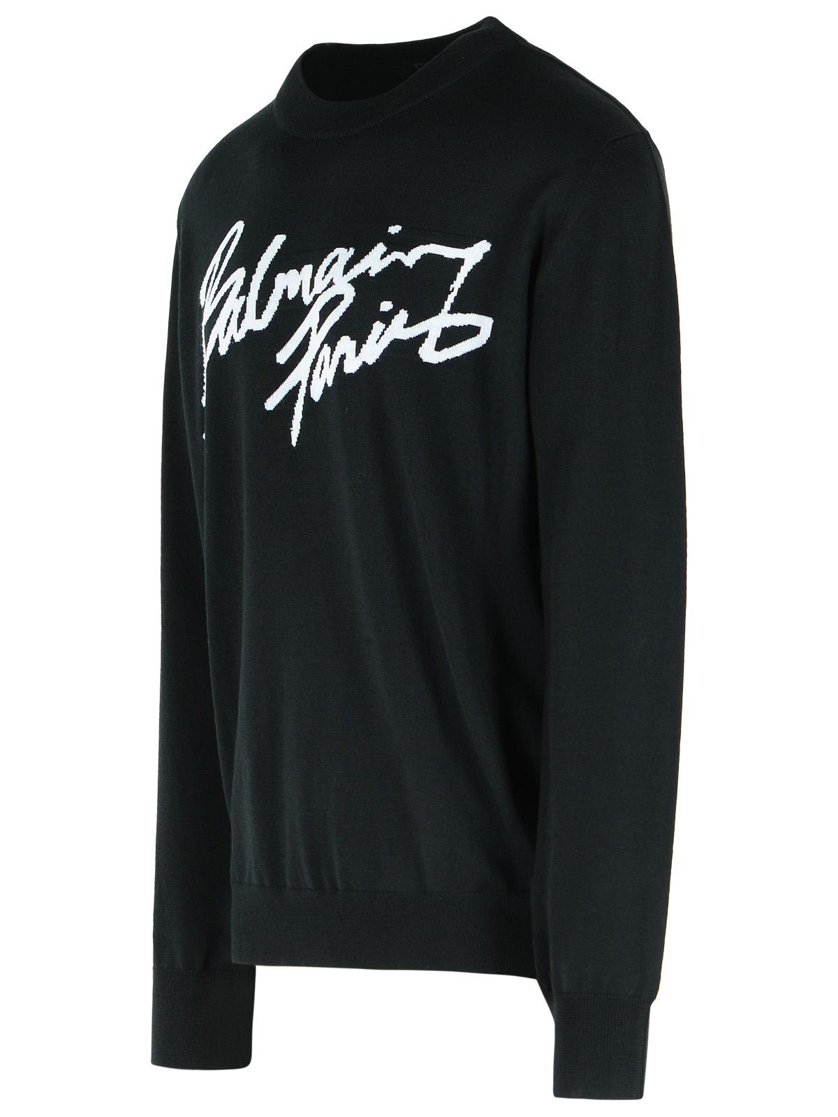 Balmain Black Merino Wool Sweater Men BALMAIN