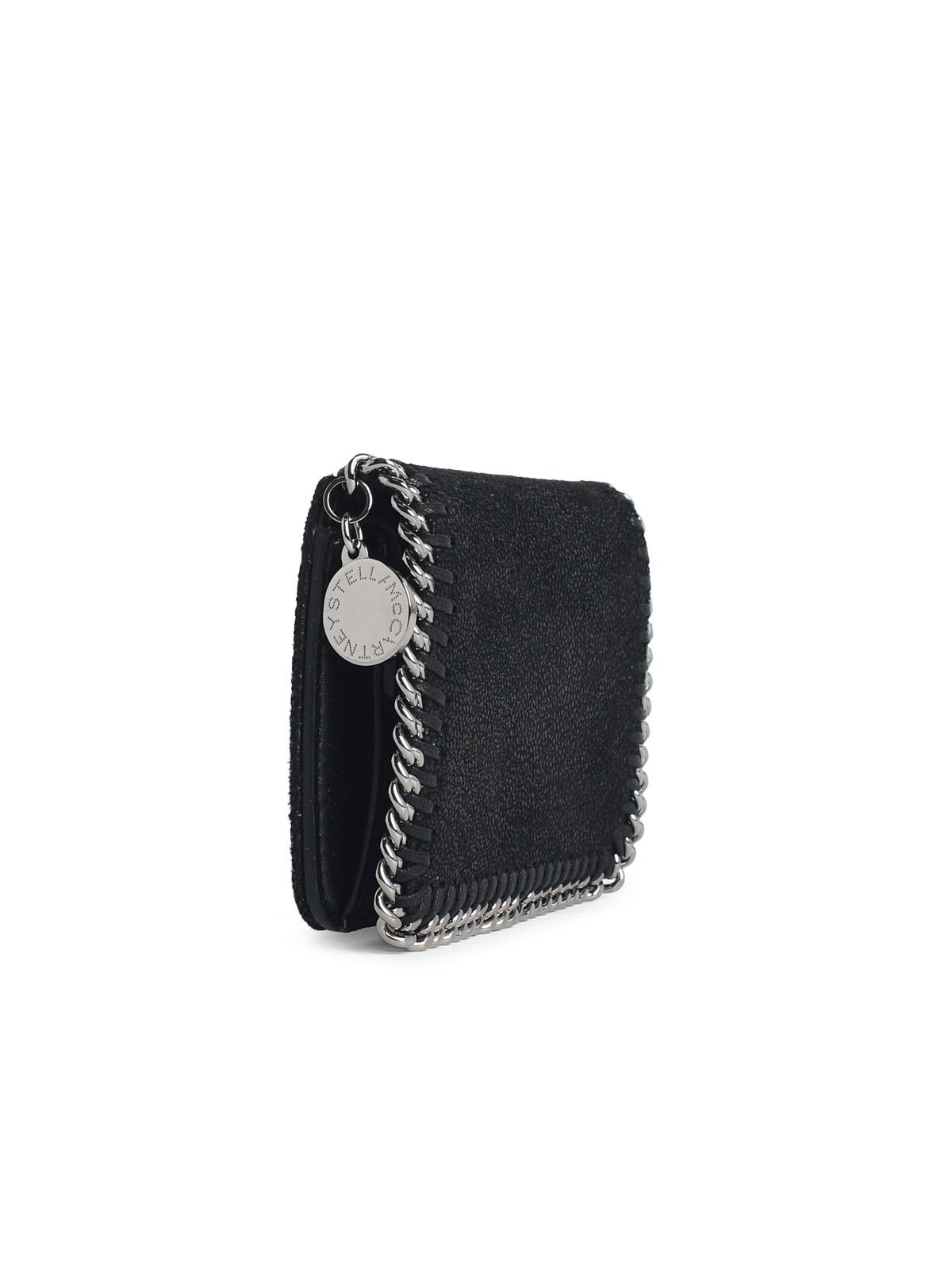 Stella Mccartney 'Bi-Fold Falabella' Wallet In 'Shaggy Deer' Black Women STELLA MCCARTNEY