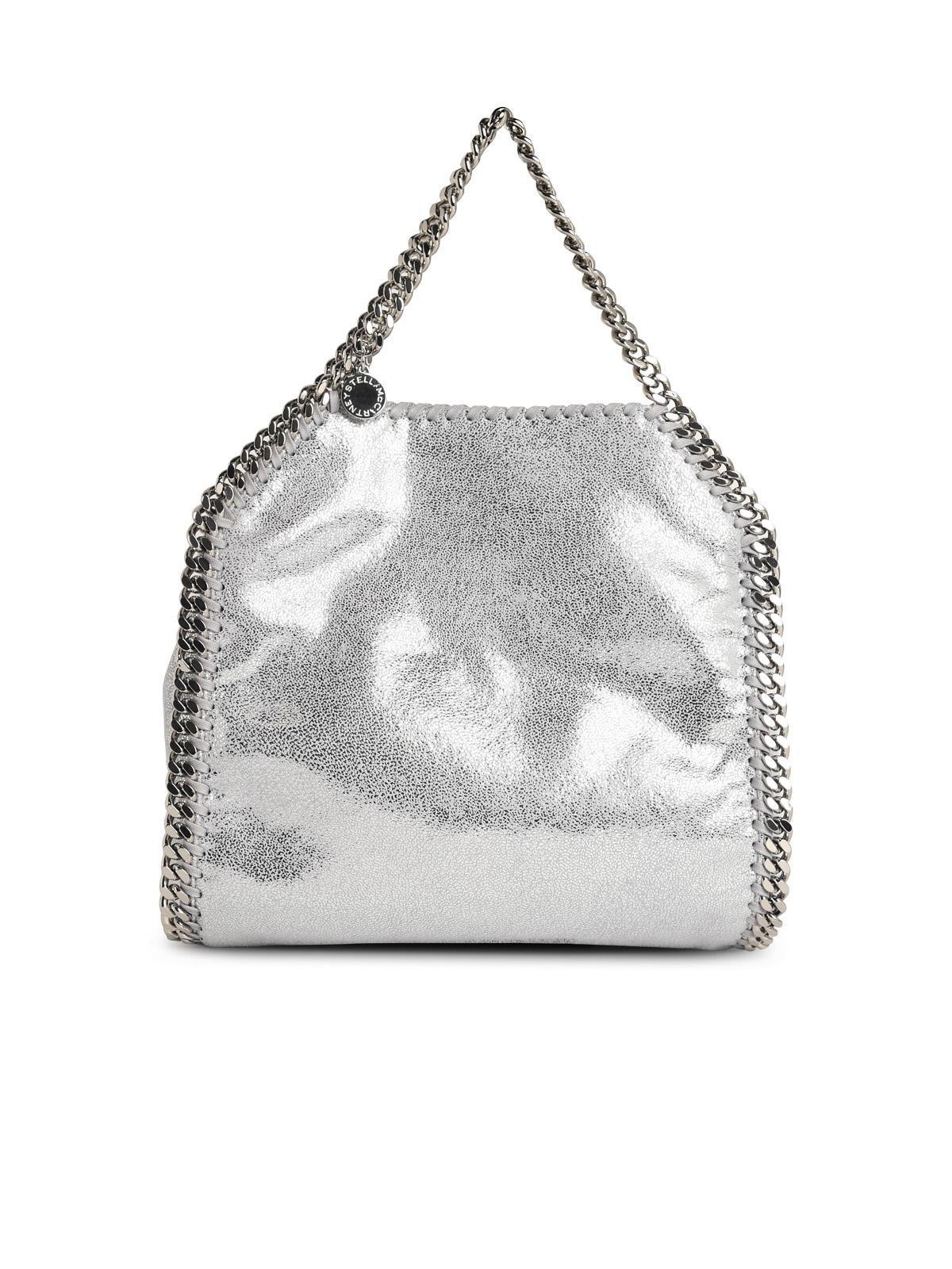 Stella Mccartney 'Tote Mini Falabella' Silver 'Shaggy Deer' Bag Women STELLA MCCARTNEY