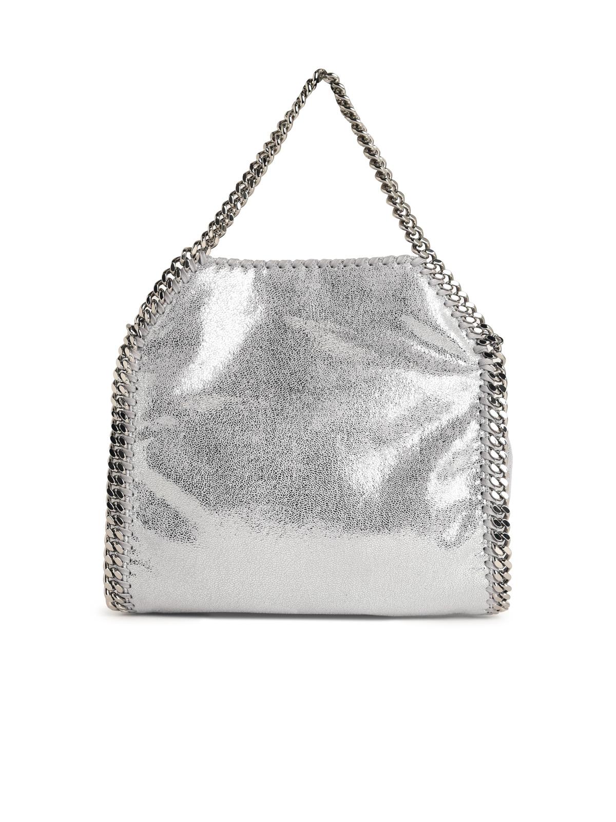 Stella Mccartney 'Tote Mini Falabella' Silver 'Shaggy Deer' Bag Women STELLA MCCARTNEY