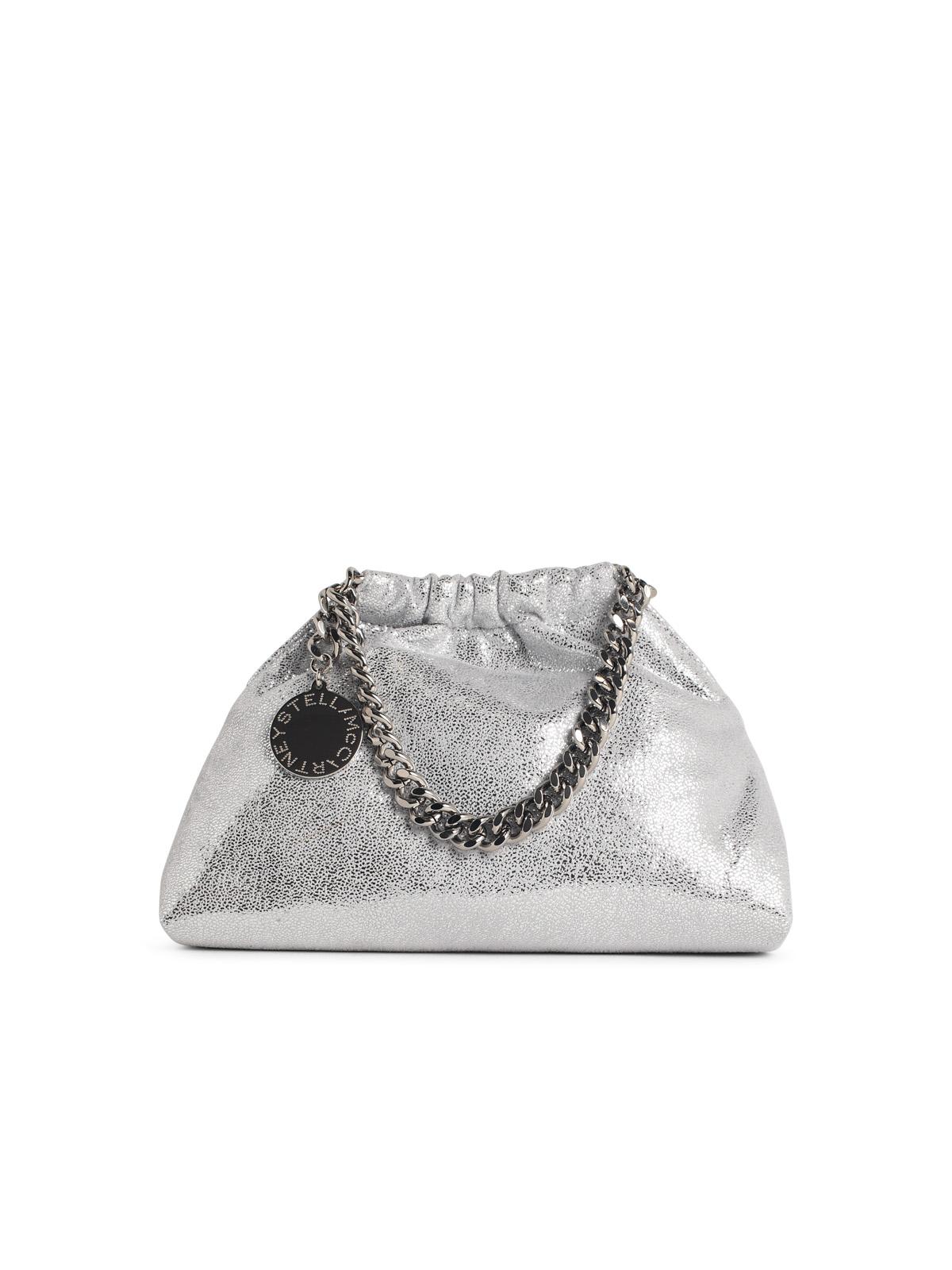 Stella Mccartney 'Falabella Coulisse' Mini Bag In Silver 'Shaggy Deer' Women STELLA MCCARTNEY