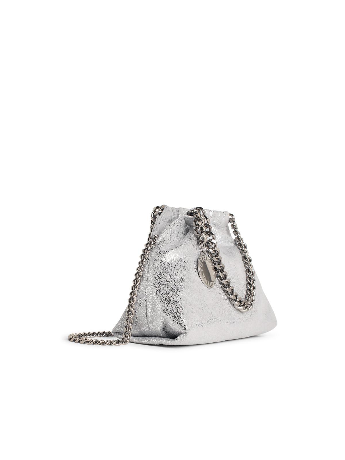 Stella Mccartney 'Falabella Coulisse' Mini Bag In Silver 'Shaggy Deer' Women STELLA MCCARTNEY
