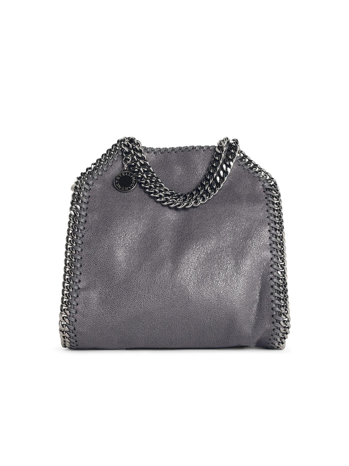 Stella Mccartney 'Falabella Tiny Tote' Grey 'Shaggy Deer' Bag Women STELLA MCCARTNEY