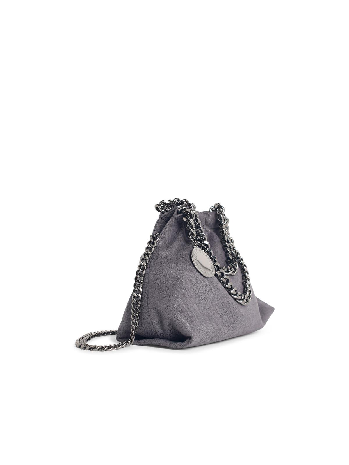 Stella Mccartney 'Falabella Coulisse' Mini Bag In Grey 'Shaggy Deer' Women STELLA MCCARTNEY