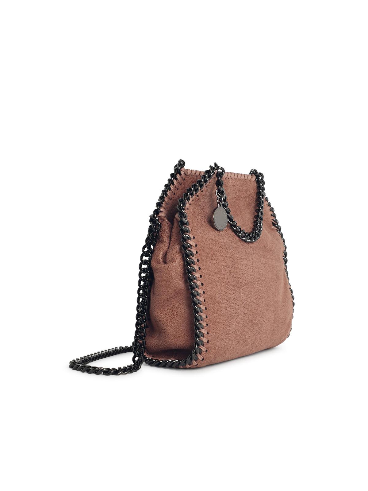 Stella Mccartney 'Falabella Tiny Tote' Brown 'Shaggy Deer' Bag Women STELLA MCCARTNEY