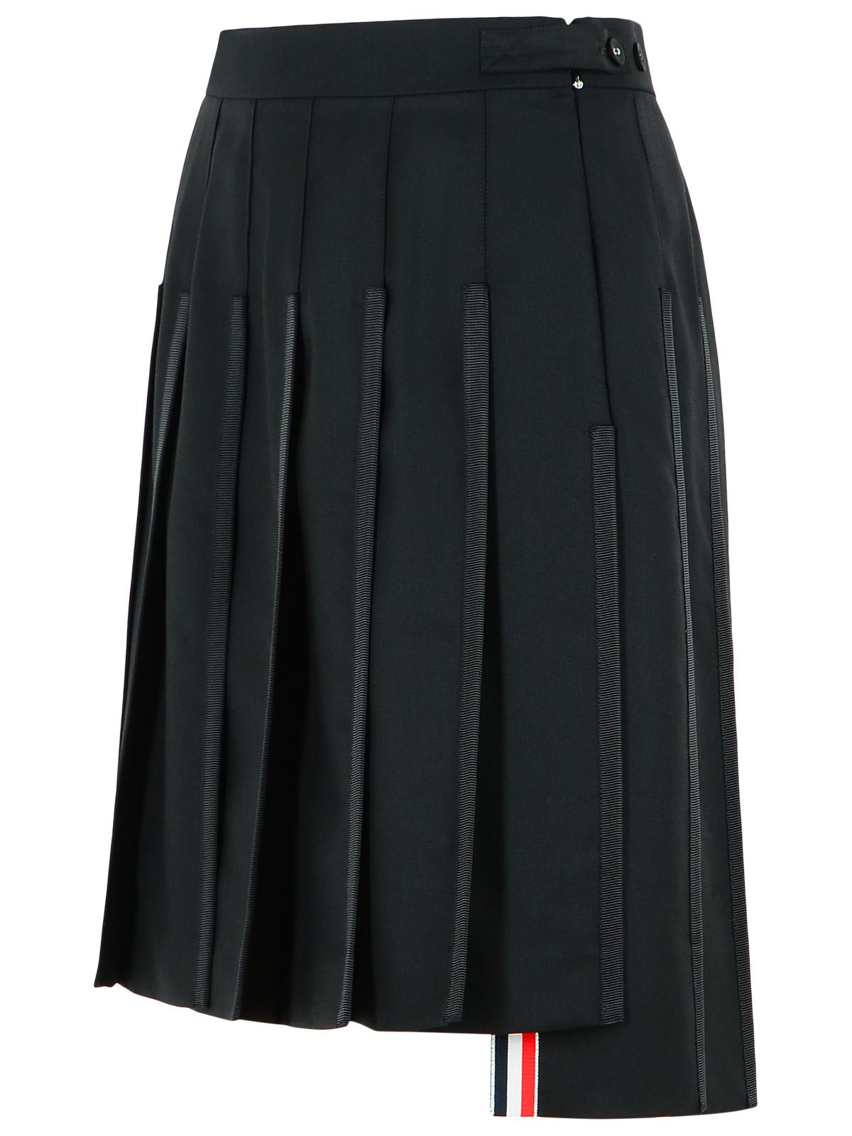 Thom Browne Black Wool Skirt Women THOM BROWNE