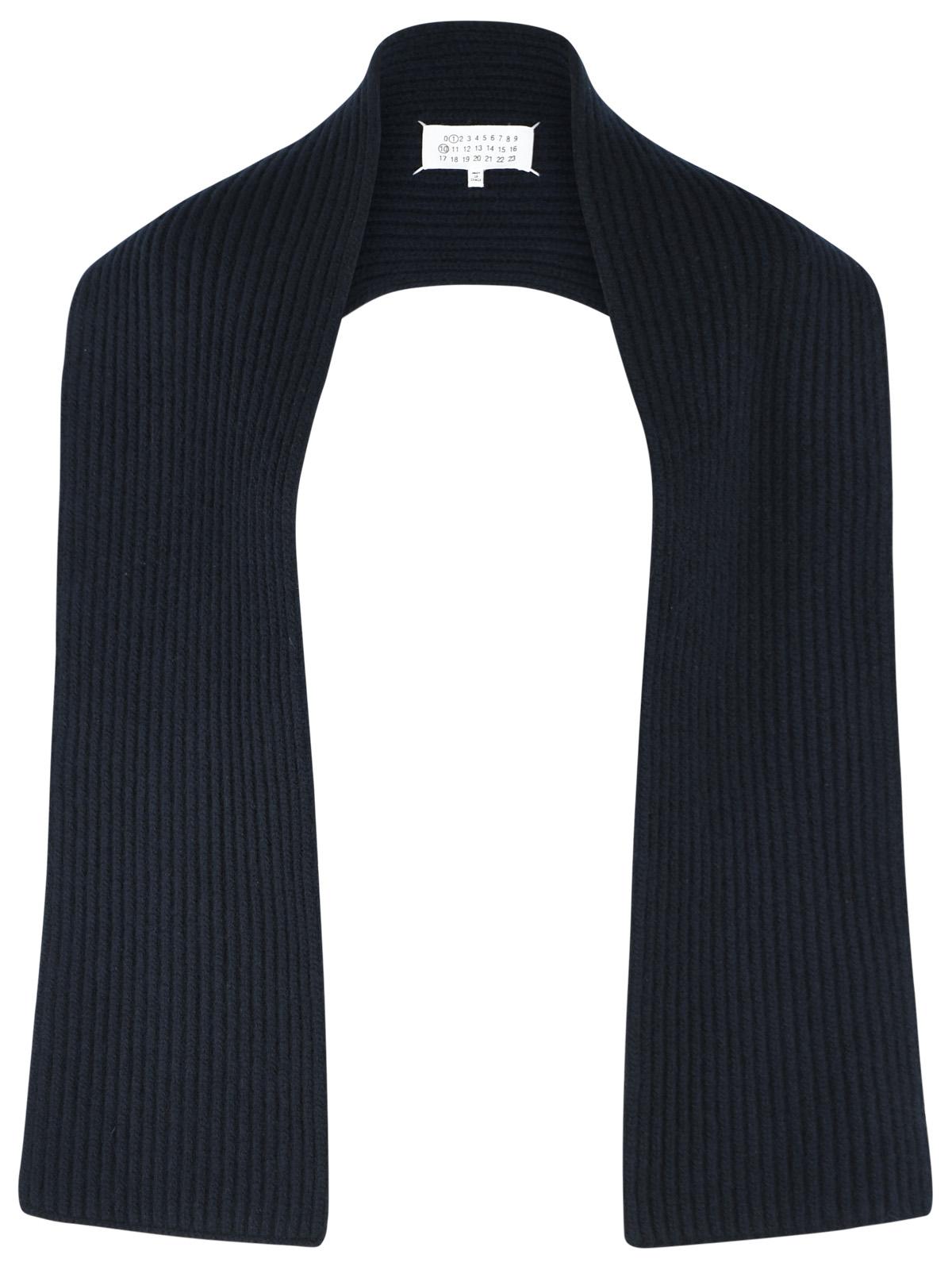 Maison Margiela Blue Virgin Wool Scarf Men MAISON MARGIELA
