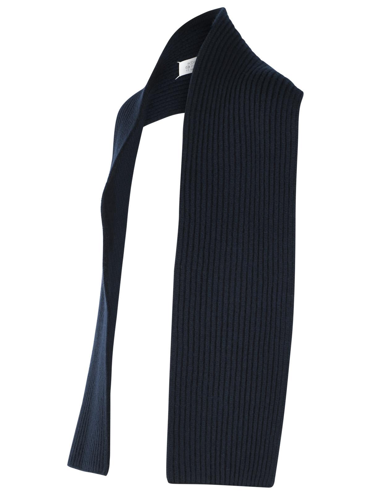 Maison Margiela Blue Virgin Wool Scarf Men MAISON MARGIELA