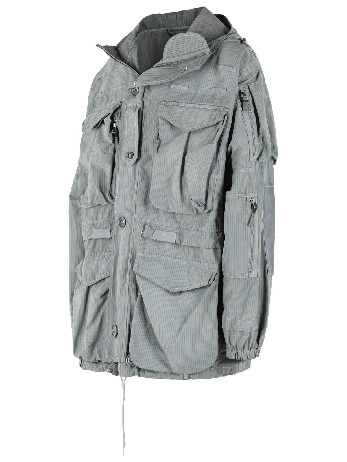 Maison Margiela Grey Green Cotton Blend Parka Men