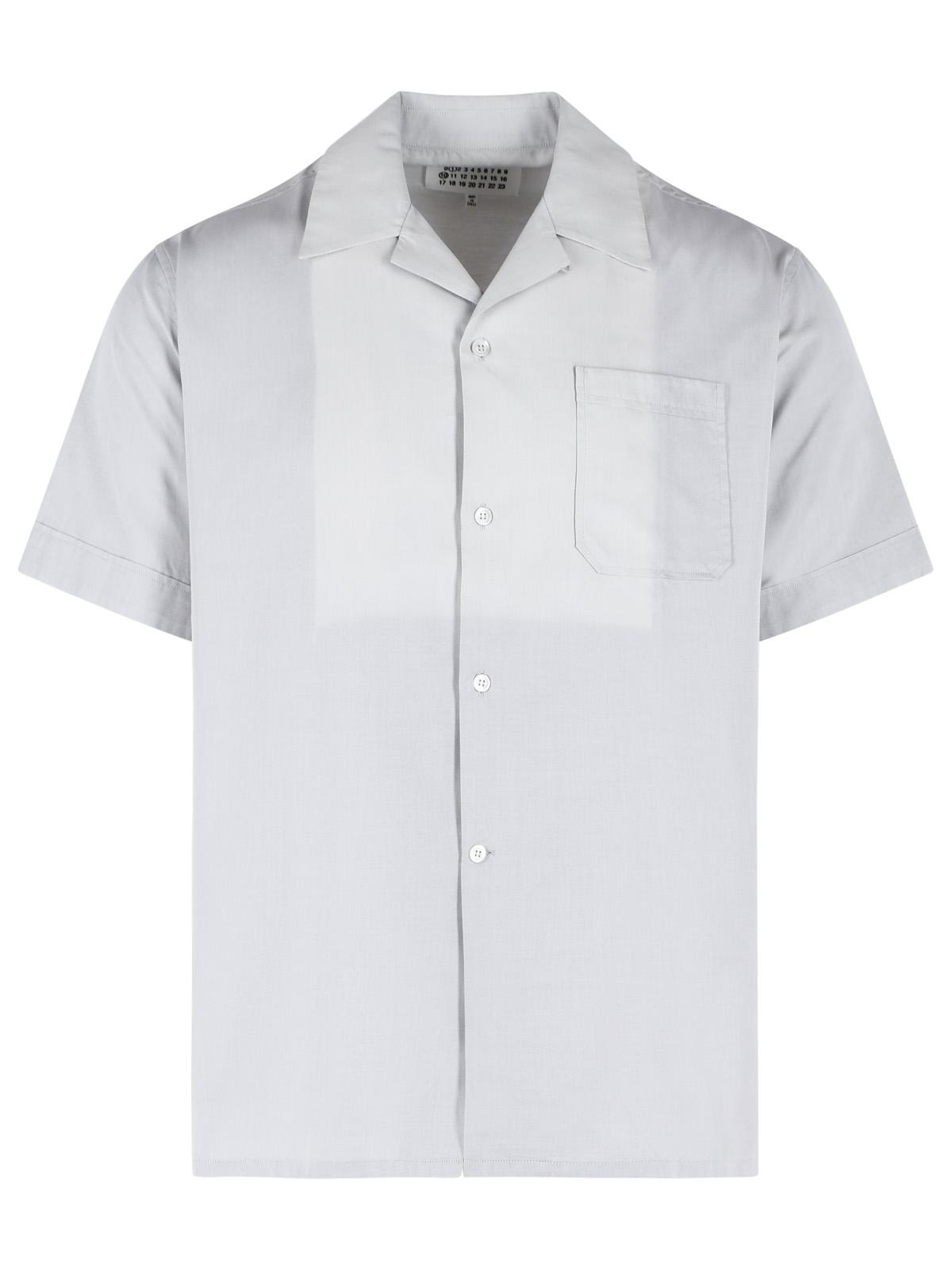 Maison Margiela Cotton Shirt With Grey Bowling Collar Men MAISON MARGIELA