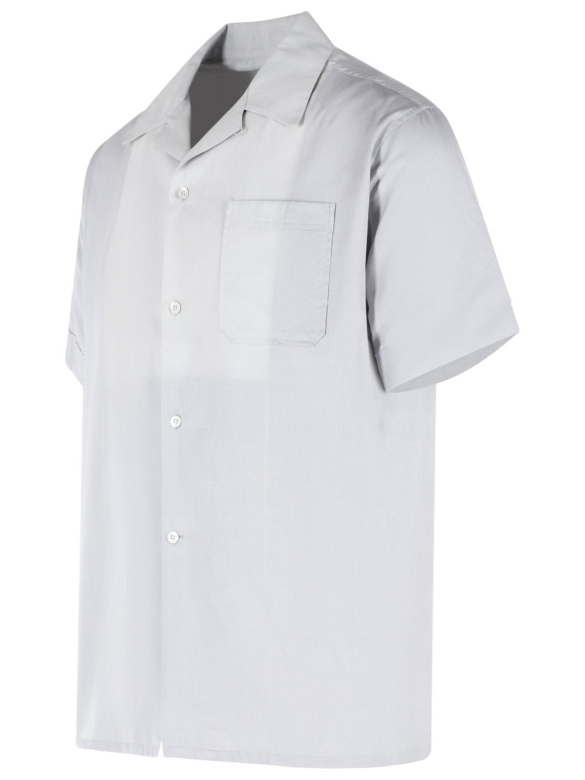 Maison Margiela Cotton Shirt With Grey Bowling Collar Men MAISON MARGIELA