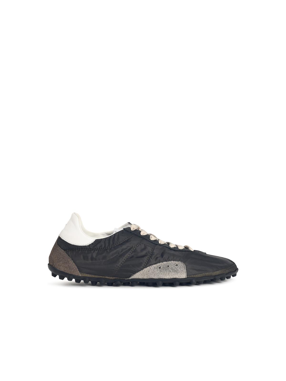 Maison Margiela 'Sprinters' Sneakers In Leather And Gigio Scuro Fabric Men MAISON MARGIELA
