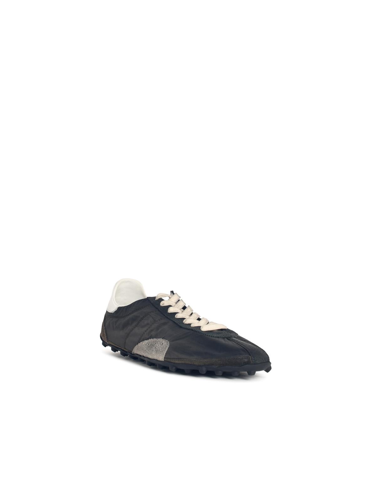 Maison Margiela 'Sprinters' Sneakers In Leather And Gigio Scuro Fabric Men MAISON MARGIELA