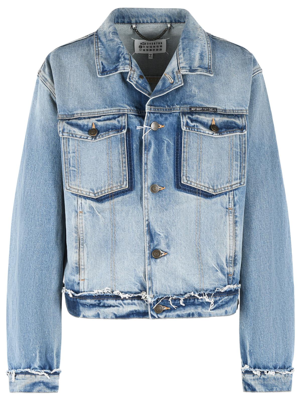 Maison Margiela Light Blue Cotton Jacket Women
