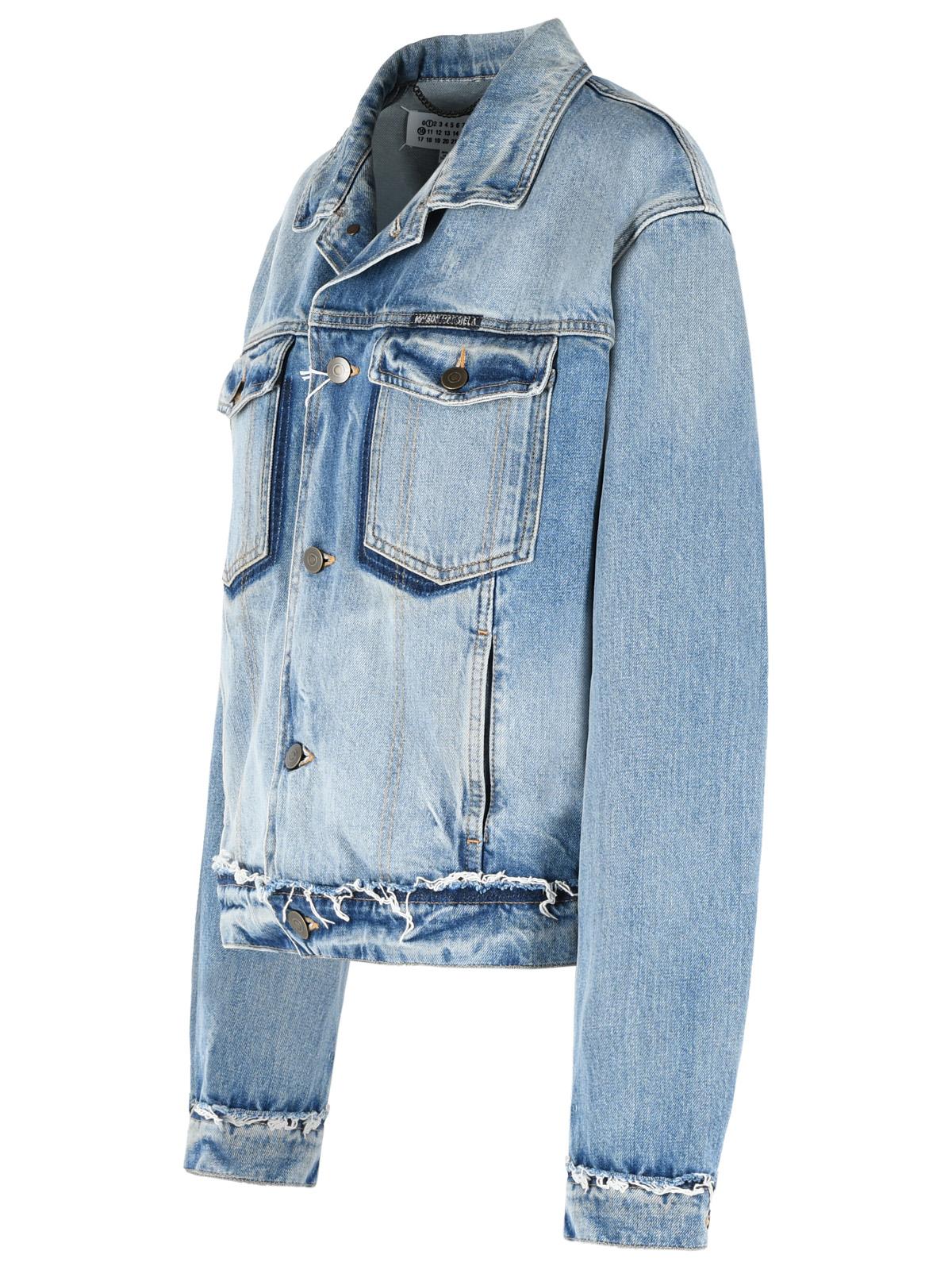 Maison Margiela Light Blue Cotton Jacket Women