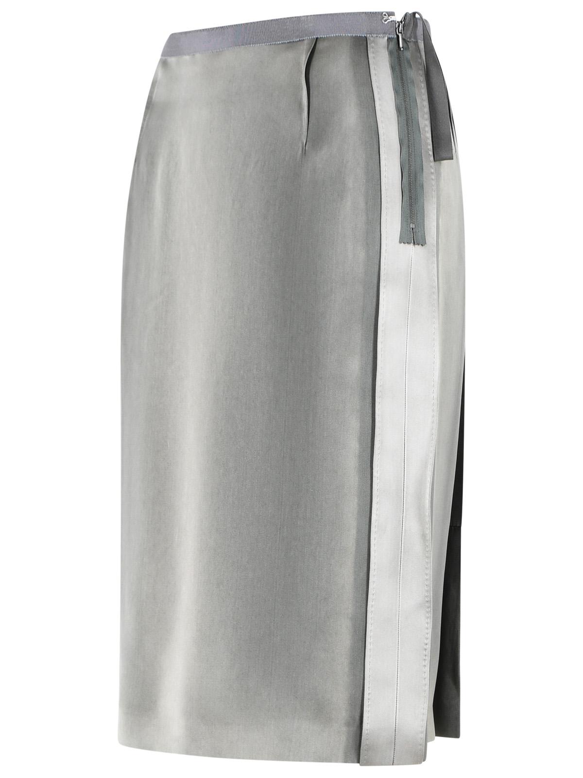Maison Margiela Grey Viscose Midi Skirt Women MAISON MARGIELA