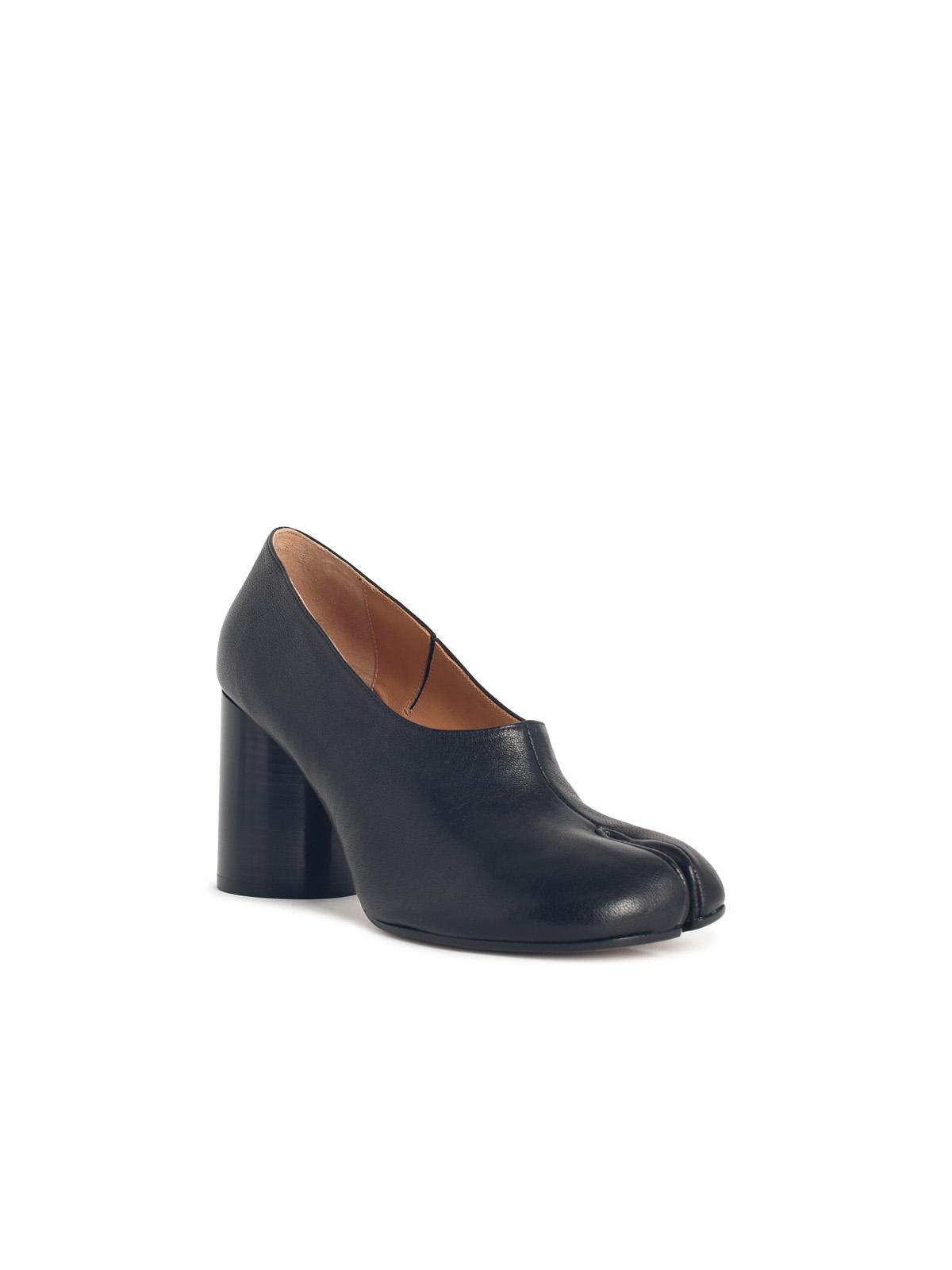 Maison Margiela 'Tabi Pump' Black Leather Pumps Women MAISON MARGIELA
