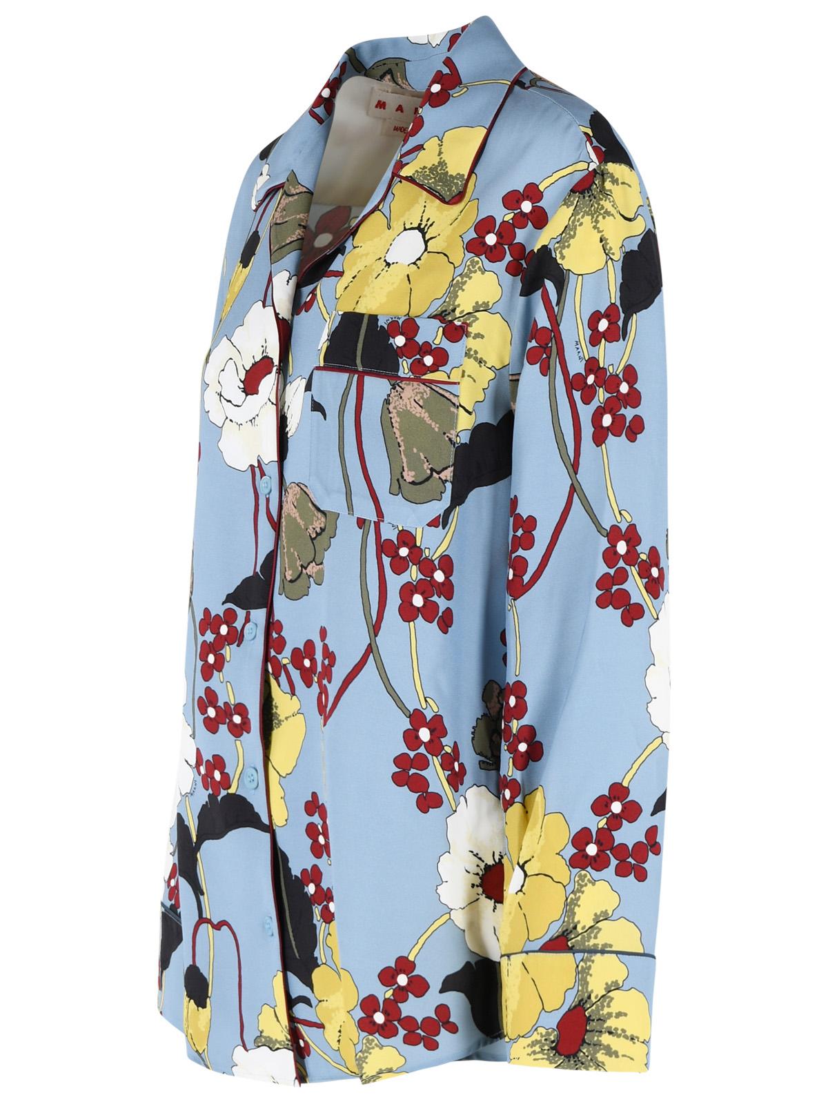 Marni Light Blue Viscose Shirt Women MARNI