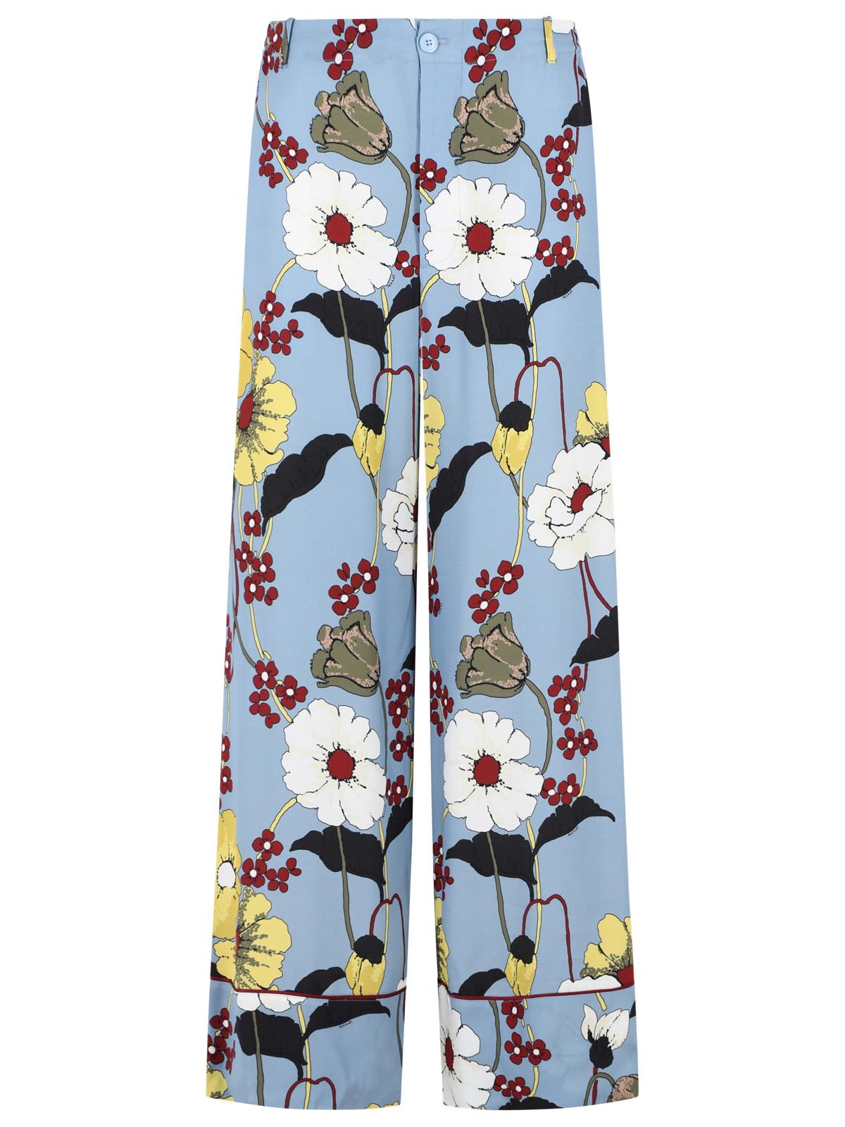 Marni Light Blue Viscose Trousers Women MARNI