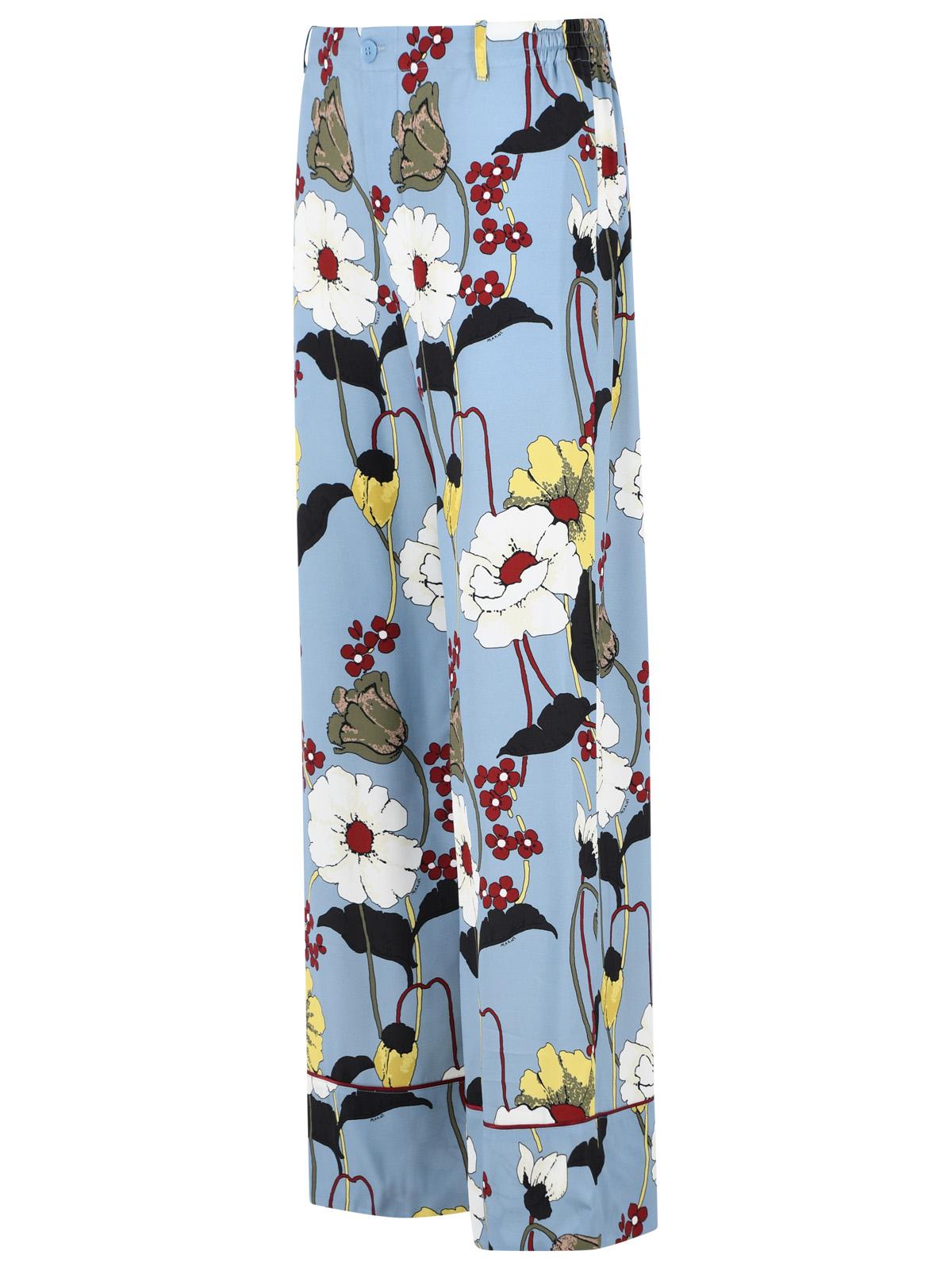 Marni Light Blue Viscose Trousers Women MARNI