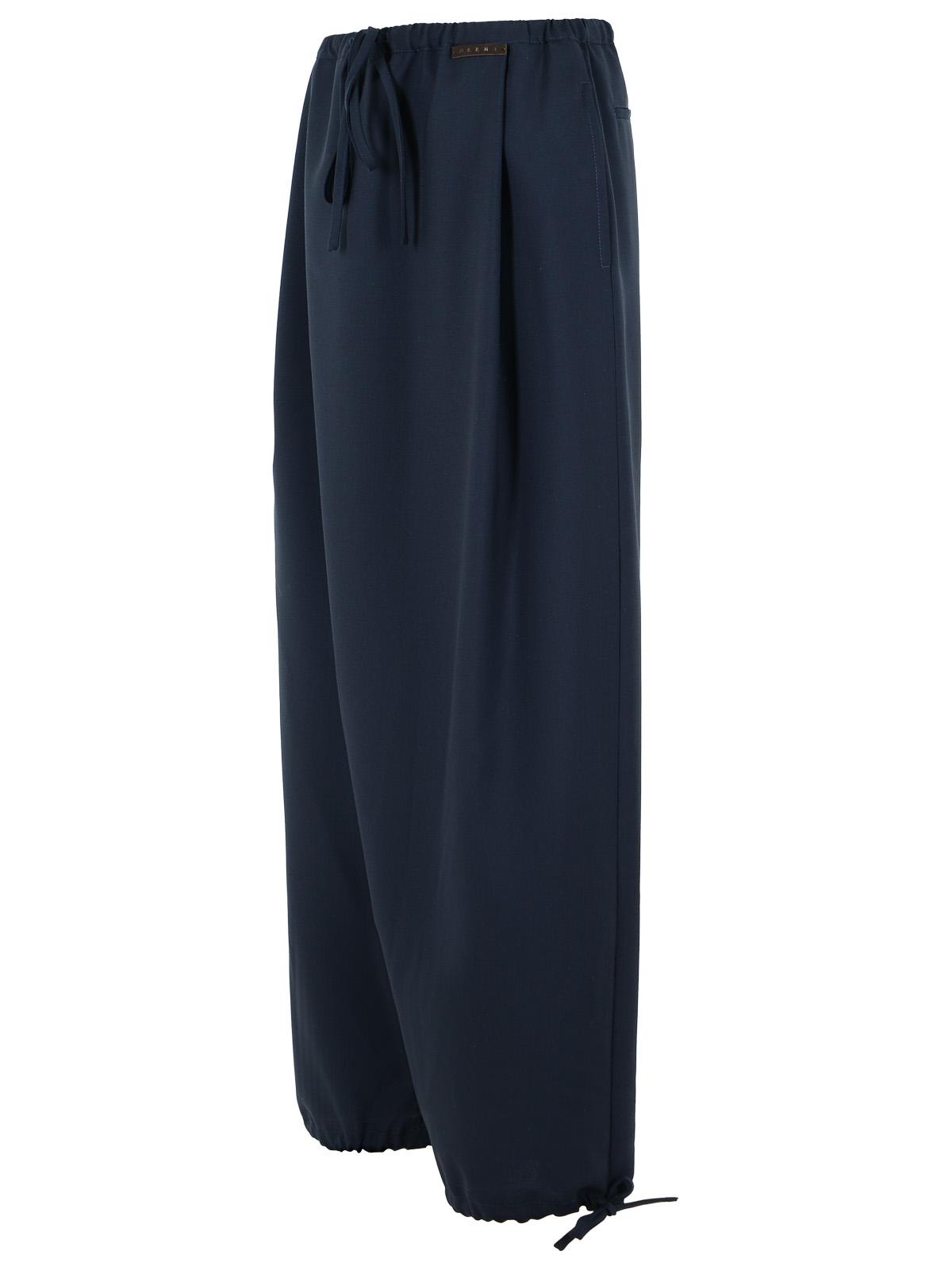 Marni Blue Virgin Wool Trousers Women MARNI