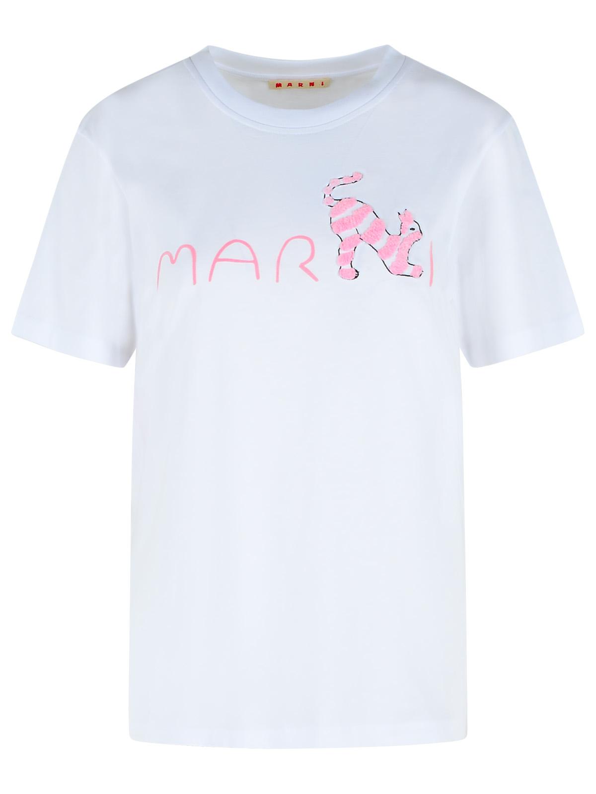 Marni White Cotton T-Shirt Women MARNI