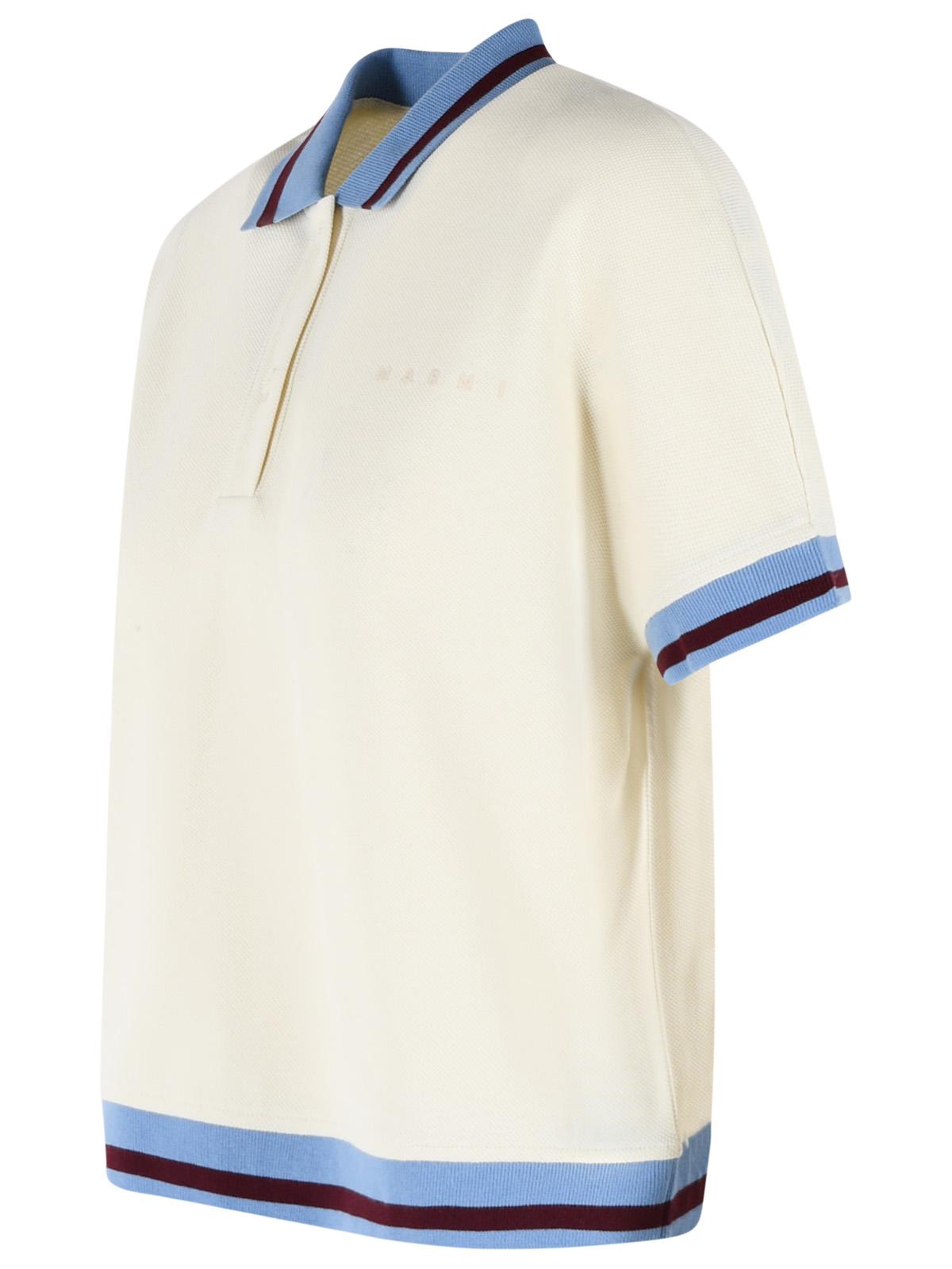 Marni Ivory Cotton Polo Shirt Women MARNI