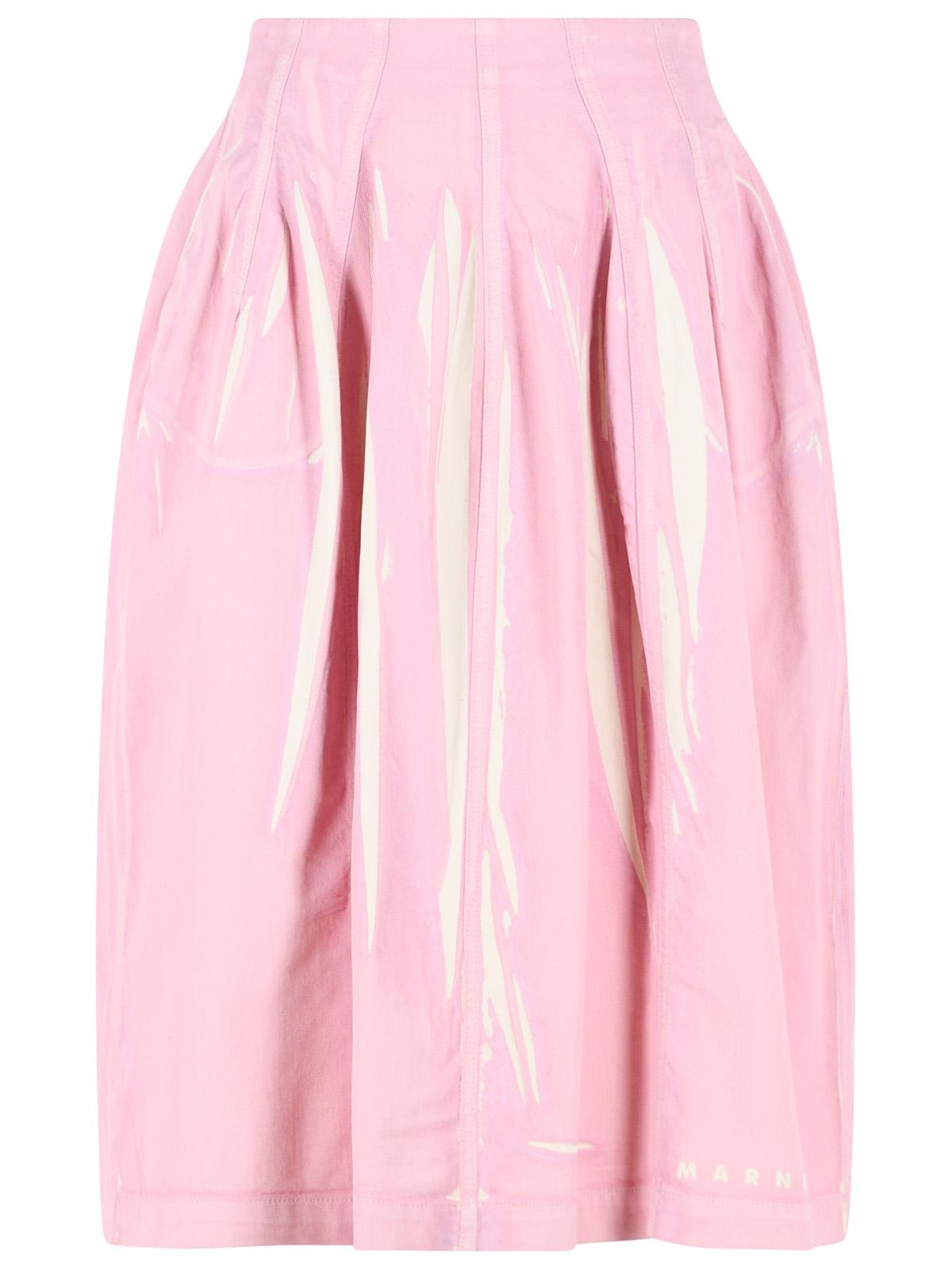 Marni Pink Cotton Skirt Women MARNI