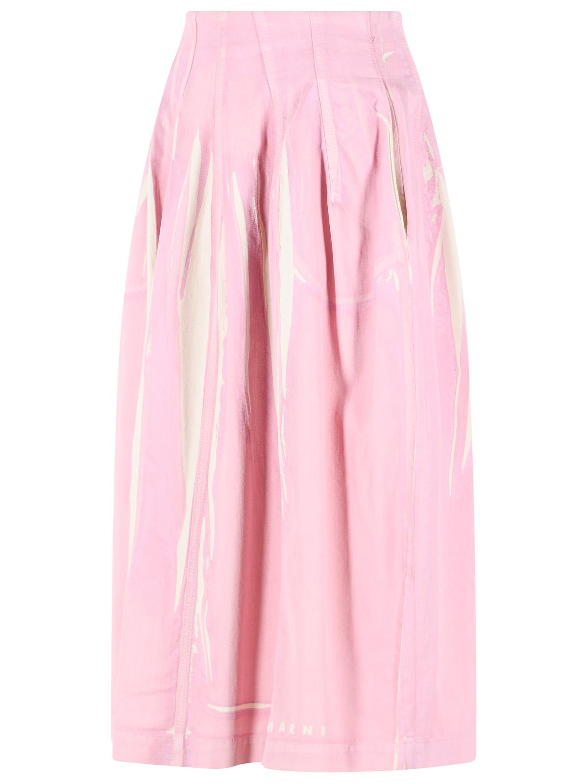 Marni Pink Cotton Skirt Women MARNI