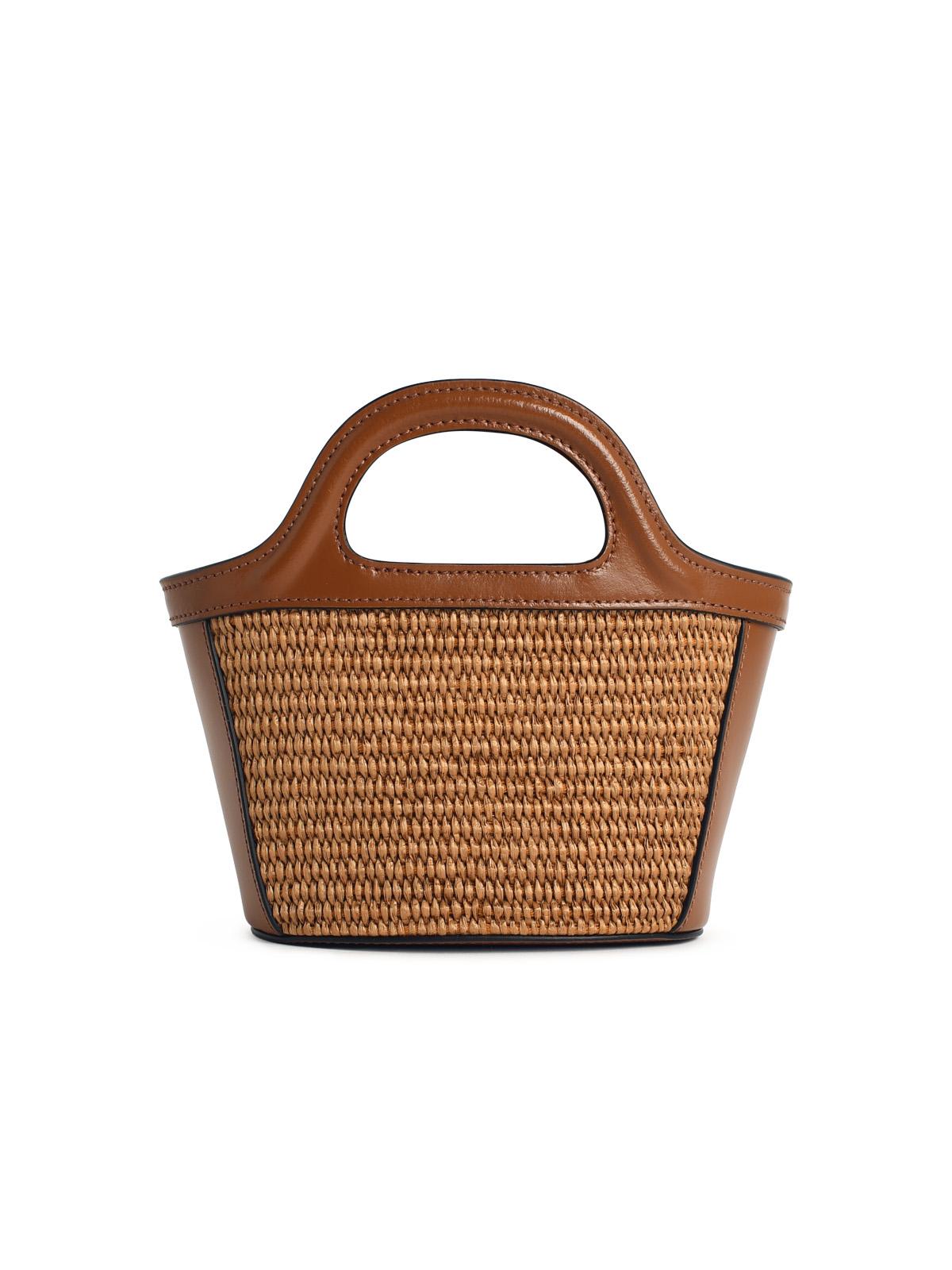 Marni Brown Leather Blend Micro Tropicalia Bag Women MARNI