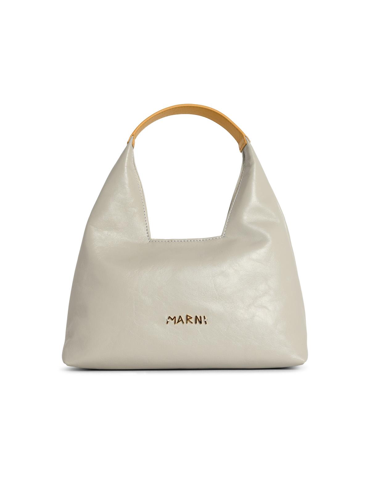Marni 'Trapeze' Mini Grey Leather Handbag Women