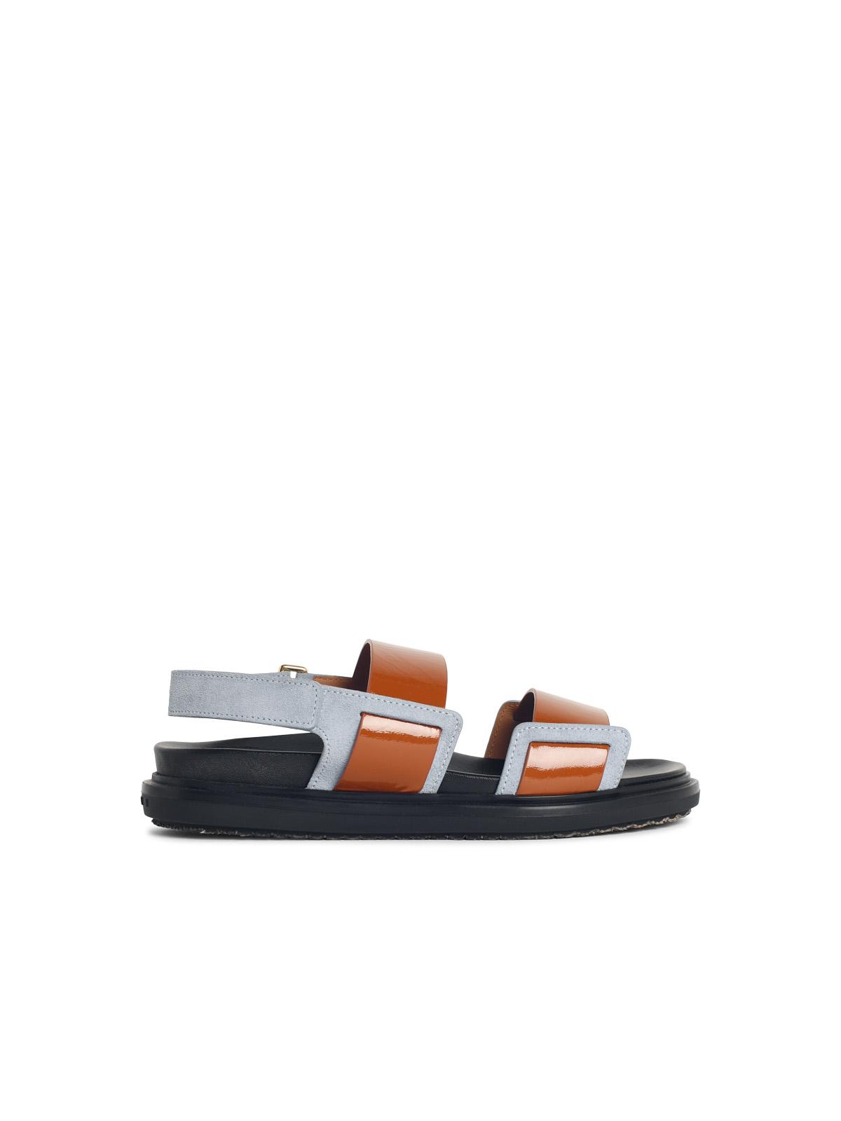 Marni 'Fussbett' Light Blue Leather Sandals Women MARNI
