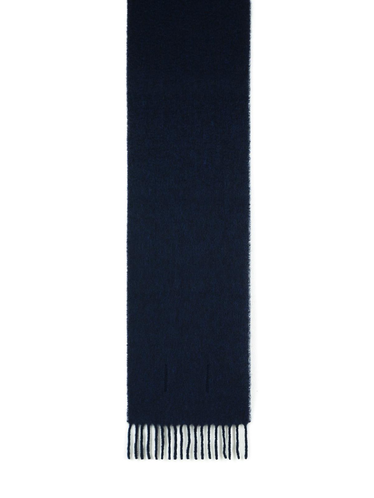 Marni Dark Blue Brushed Alpaca Blend Scarf Men