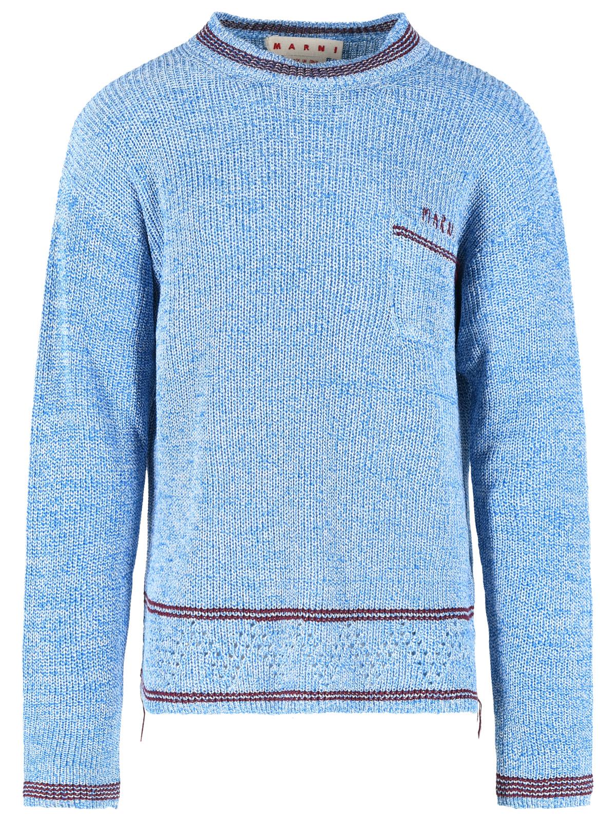 Marni Light Blue Cotton Sweater Men MARNI