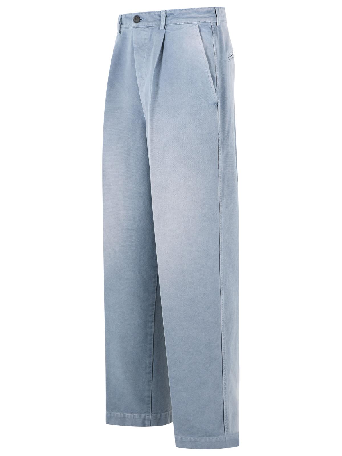 Marni Light Blue Cotton Trousers Men MARNI
