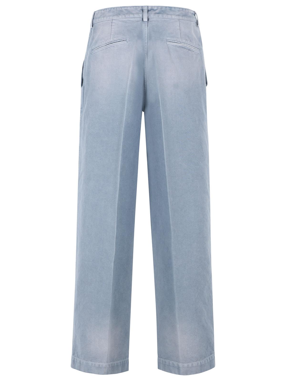 Marni Light Blue Cotton Trousers Men MARNI