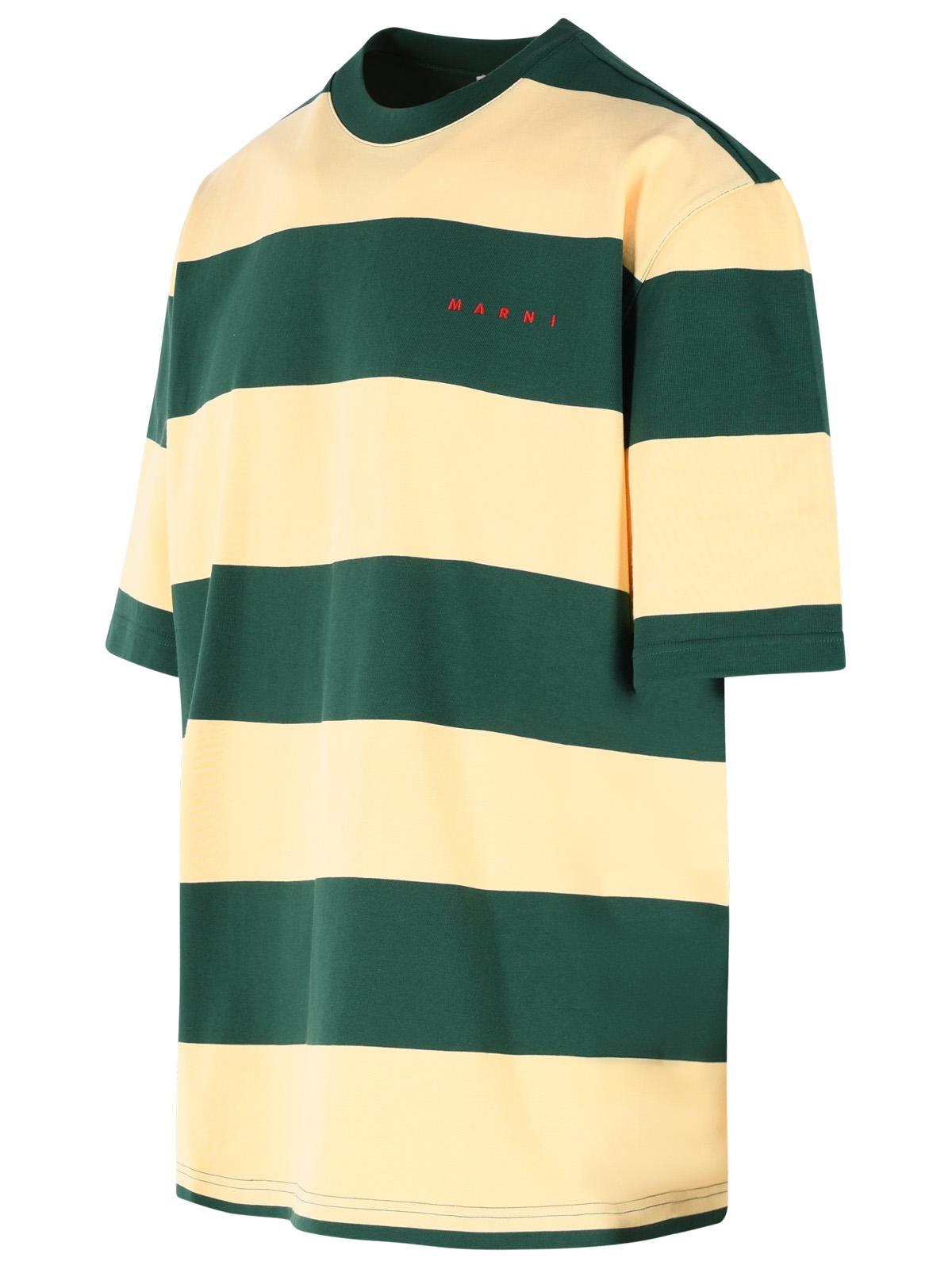 Marni Yellow And Green Cotton T-Shirt Men MARNI