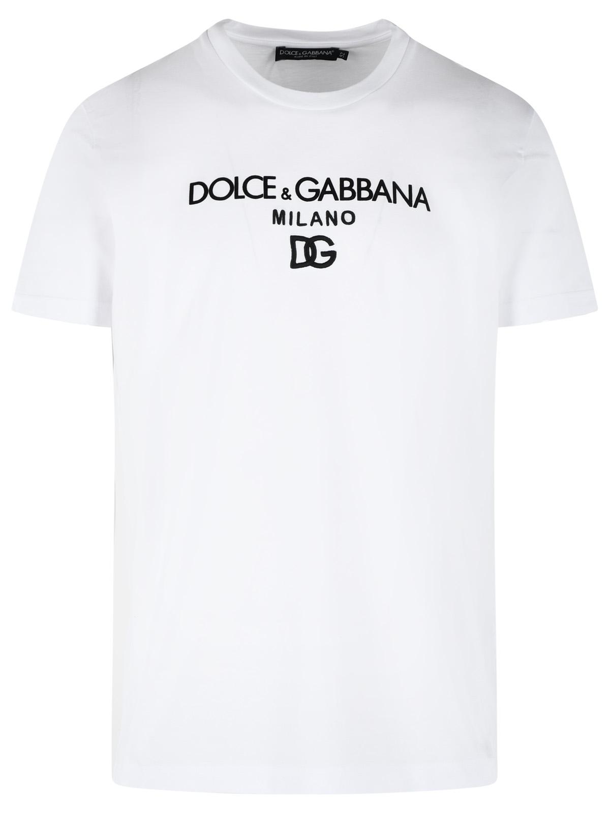 Dolce & Gabbana White Cotton T-Shirt Men DOLCE & GABBANA