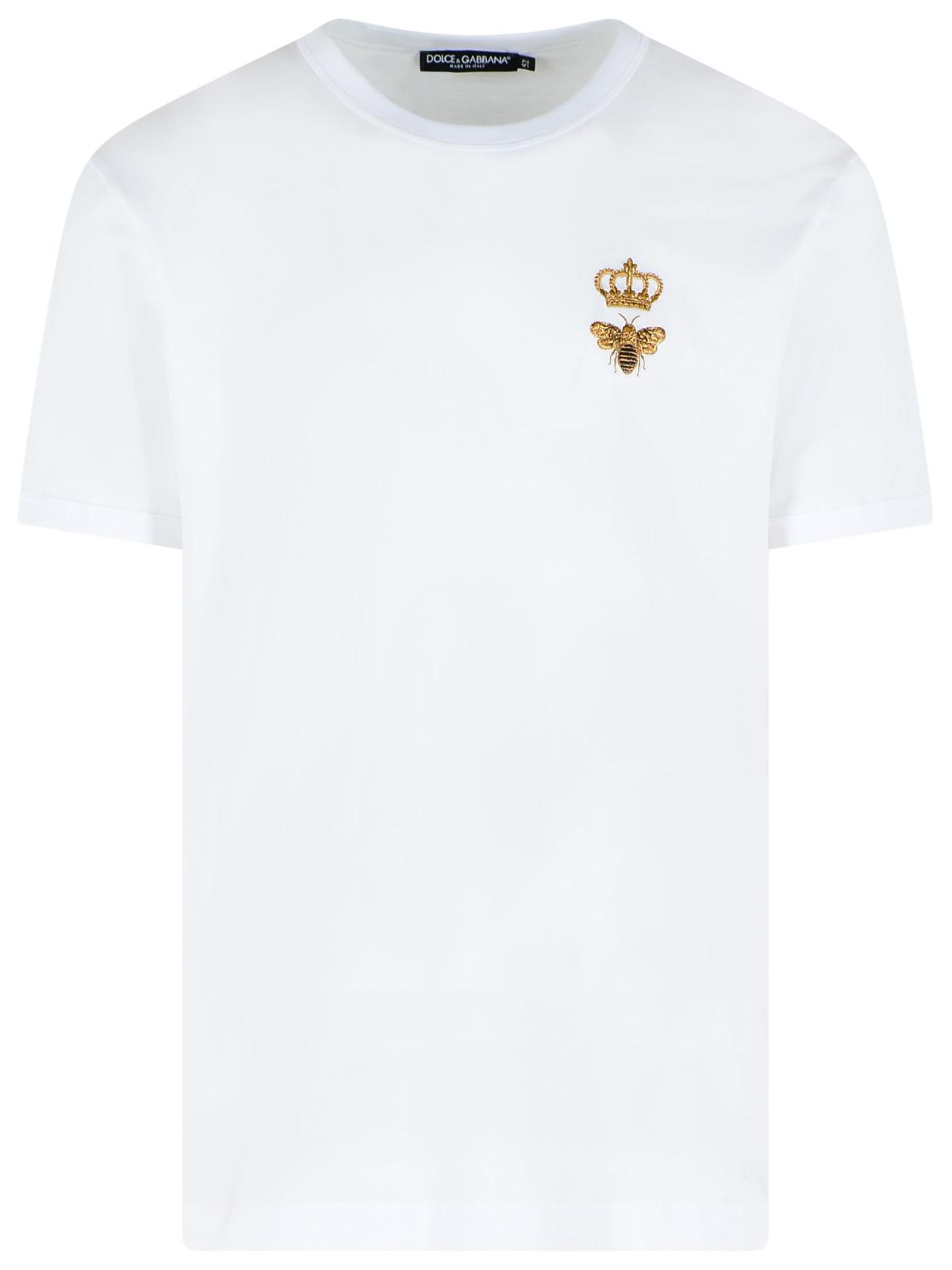 Dolce & Gabbana White Viscose Blend T-Shirt Men DOLCE & GABBANA