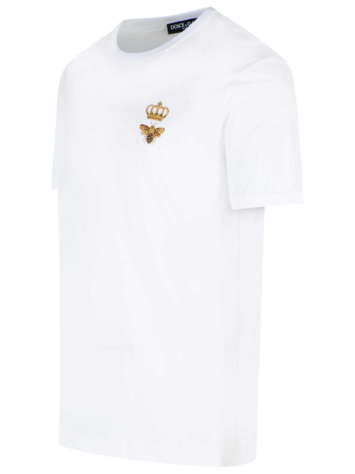 Dolce & Gabbana White Viscose Blend T-Shirt Men DOLCE & GABBANA