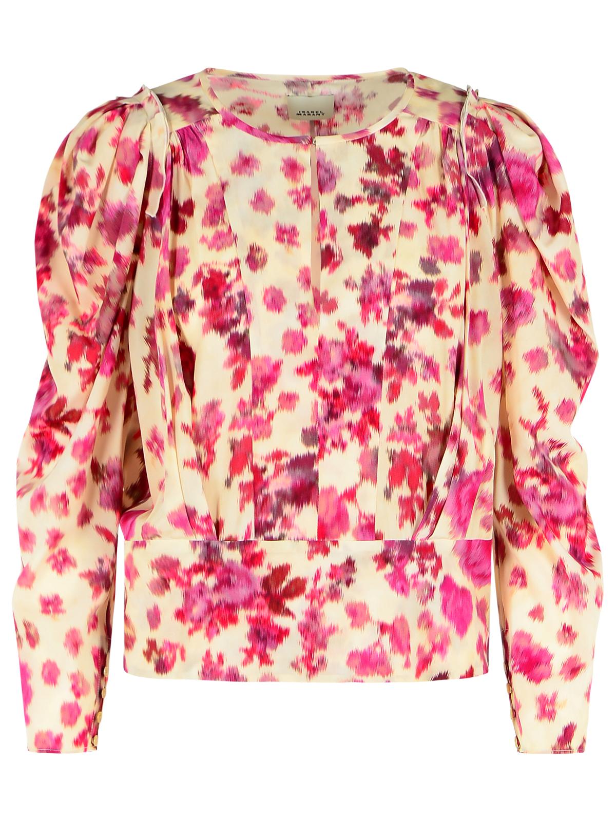Isabel Marant 'Zarga' Pink Stretch Silk Blouse Women ISABEL MARANT